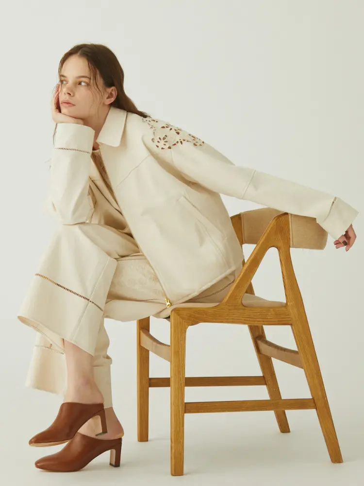 カットワークコットンツイルジャケット - Ample - Vin｜YAMADAYA STORE