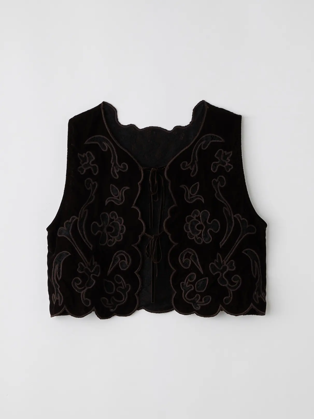 レース刺繍ベロアベスト - Ample - Vin｜YAMADAYA STORE