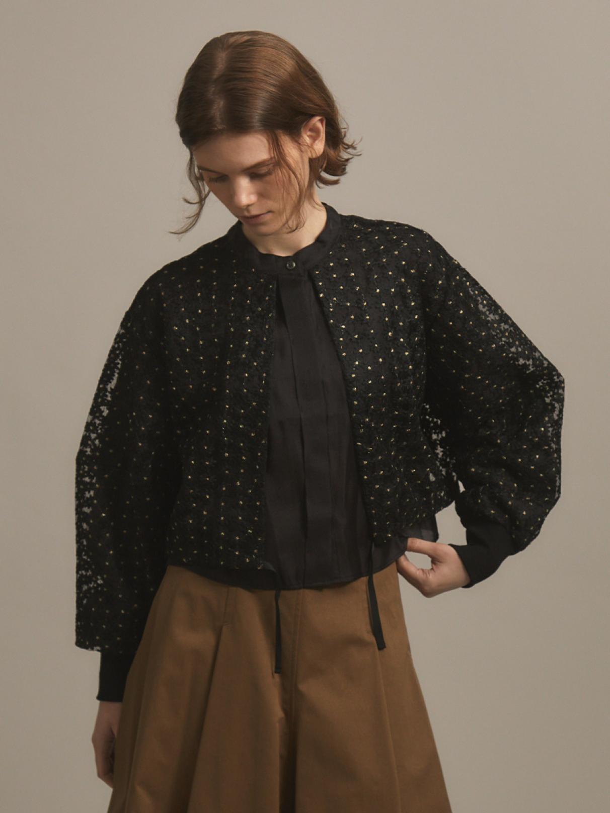 アンプル（Ample）/花柄レースブルゾンデザイントップス 花柄レースブルゾンデザイントップス - Ample - Vin｜YAMADAYA STORE