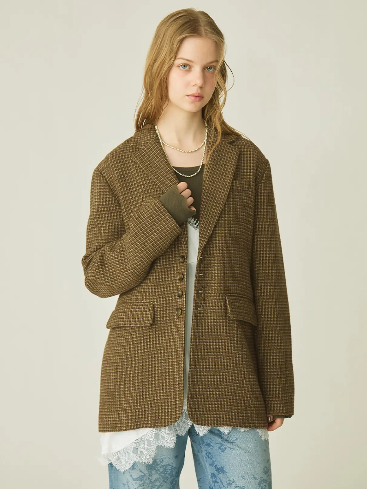 ツイードチェックテーラードジャケット - Ample - Vin｜YAMADAYA STORE