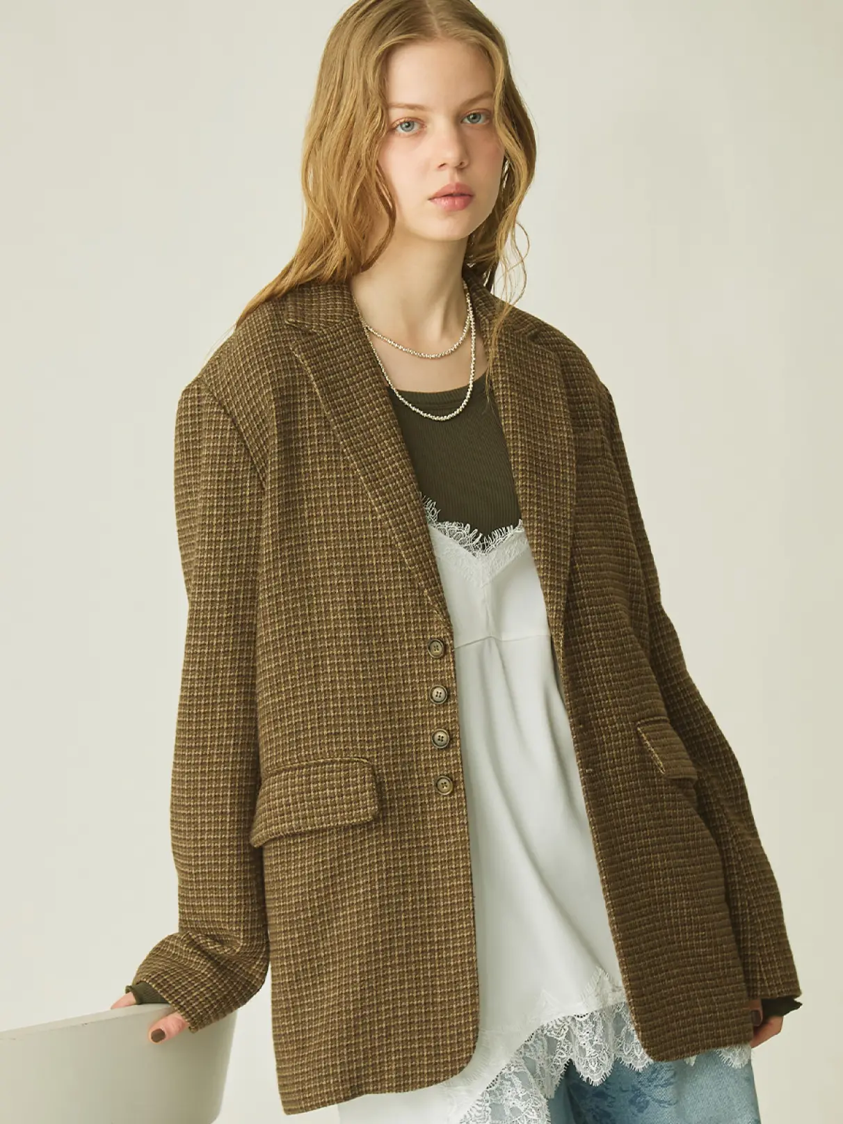 ツイードチェックテーラードジャケット - Ample - Vin｜YAMADAYA STORE