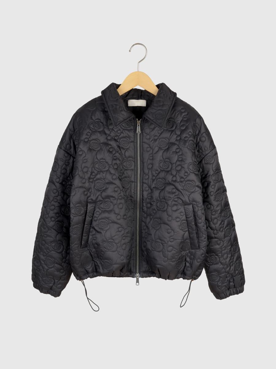フラワーキルティングジップブルゾン - Ample - Vin｜YAMADAYA STORE
