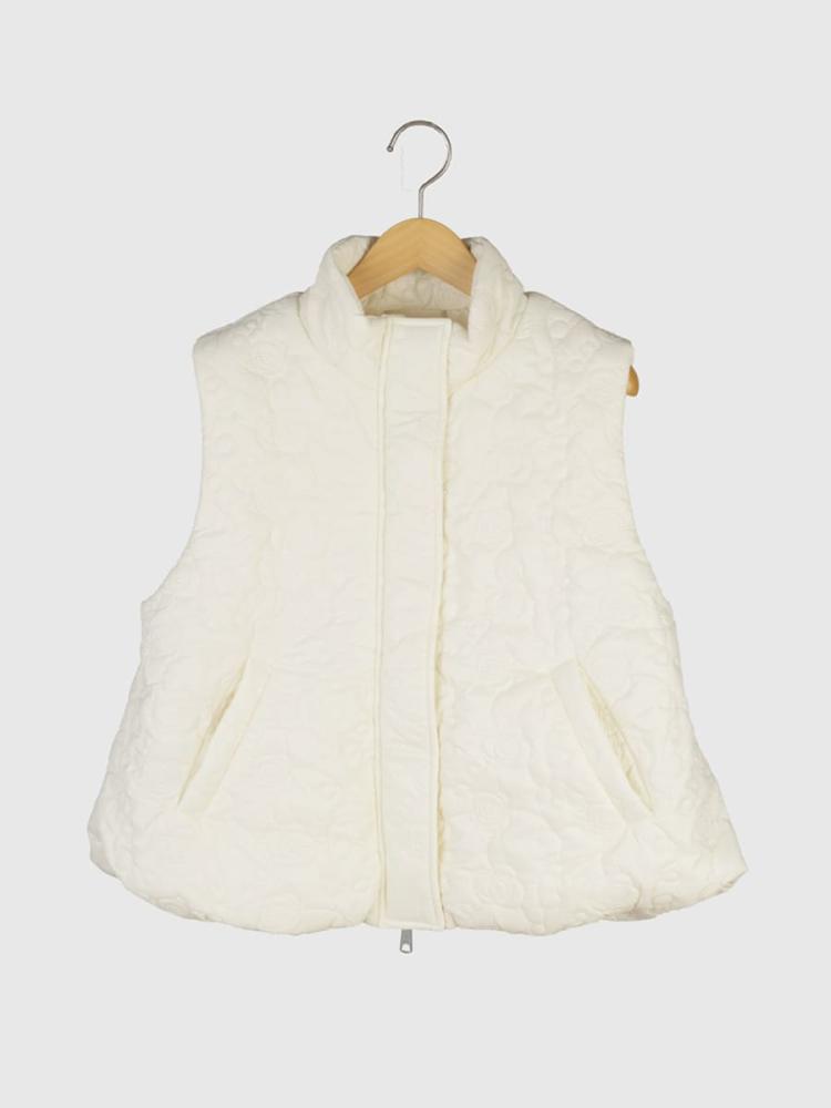 フラワーキルティングジップベスト - Ample - Vin｜YAMADAYA STORE