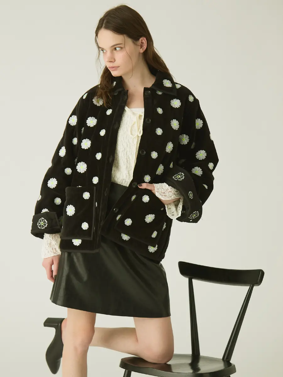 フラワー刺繍ジャケット - Ample - Vin｜YAMADAYA STORE