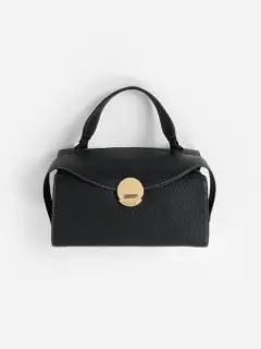 クレージュ　黒いビニールとベロアのミニボストン 横長スクエアミニボストンバッグ - Ample - Vin｜YAMADAYA STORE