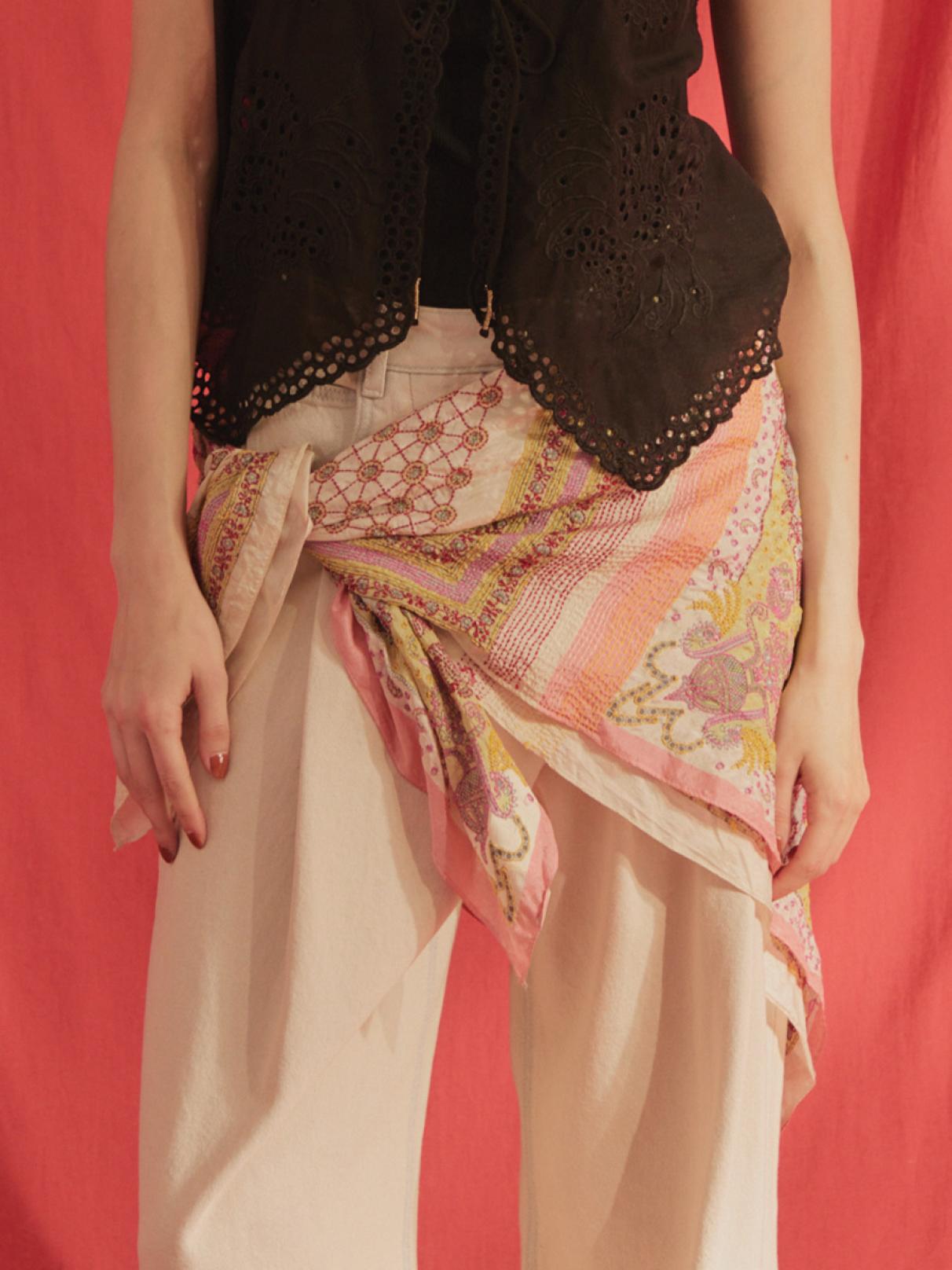カンタフラワーシルクストール(pink) - Ample - Vin｜YAMADAYA STORE
