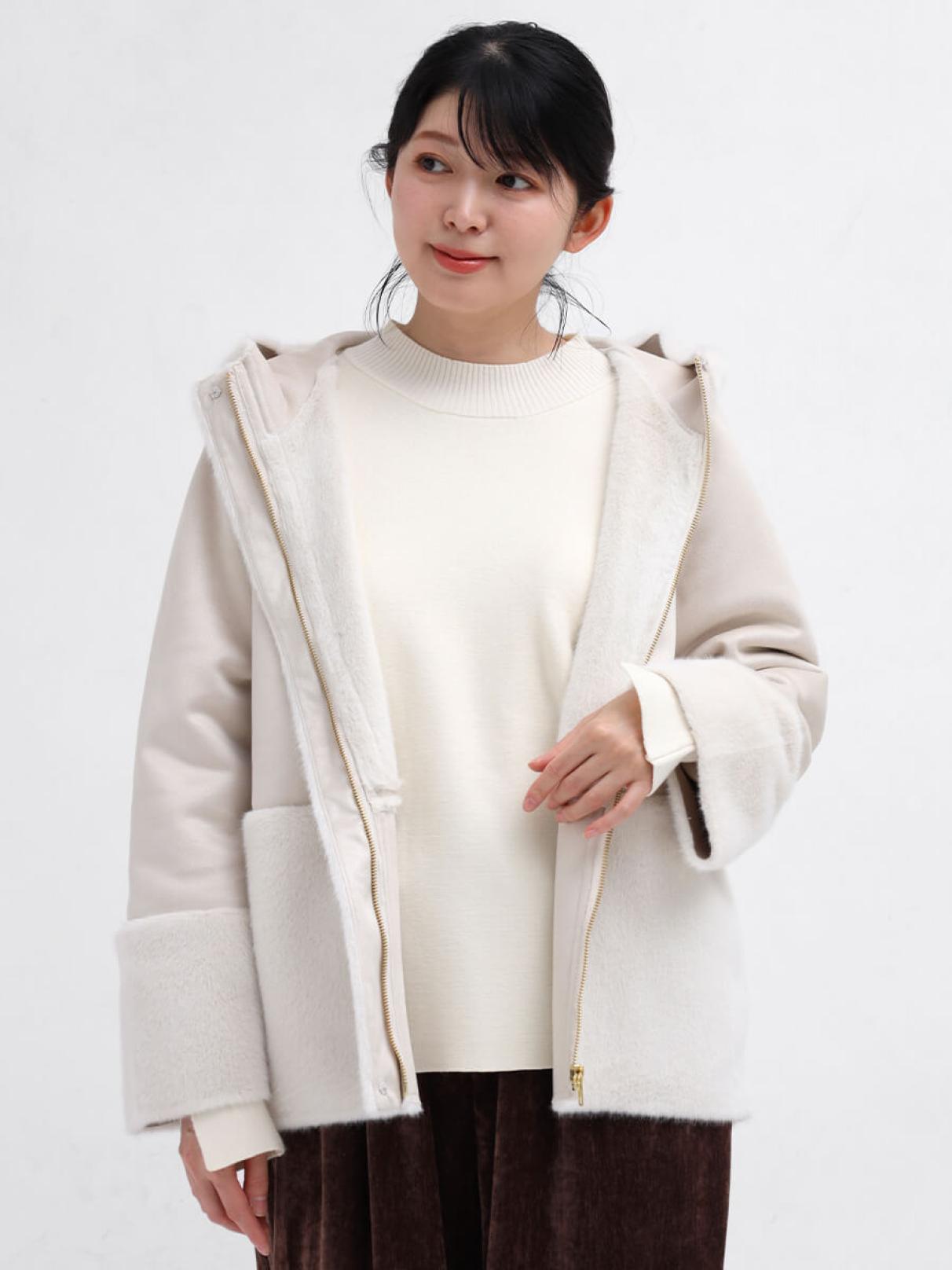 ボリュームファー✩カシミア＆ウール✩Aライン✩ファーコート ファーコートの商品一覧｜ファッション通販のYAMADAYA STORE