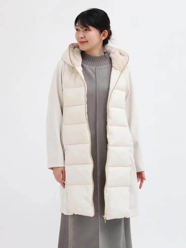 フェイクファーフードロングコート - MEDOC original - SCOTCLUB