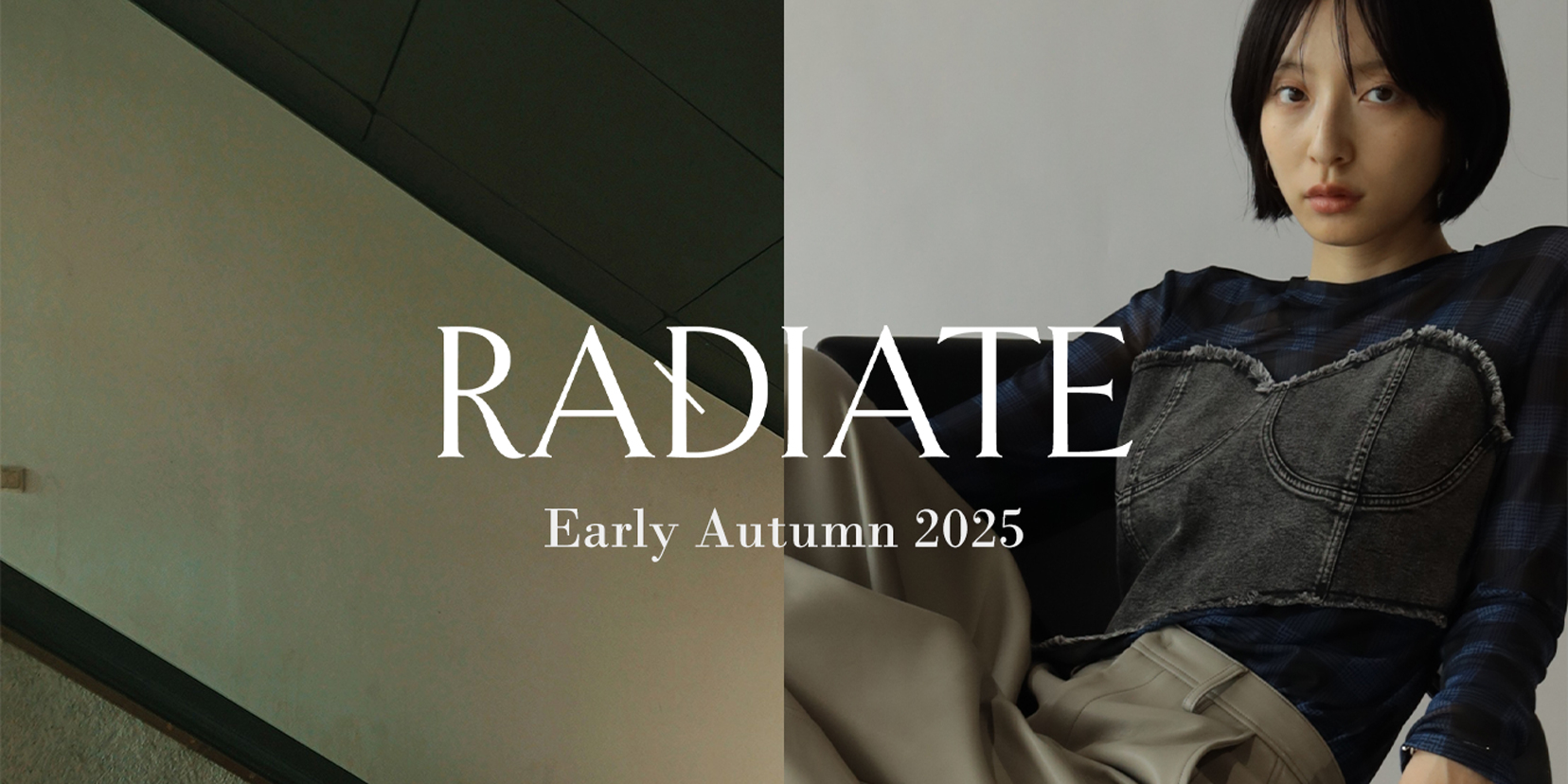 RADIATE 異素材 ブルゾン ブラック 10/-BD GAUZE SINGLE JERSEY UNBALANCED HENRY NECK LS T(FREE
